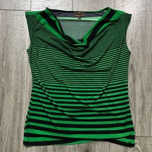 Fenn Wright Manson Emerald and Black Striped Top